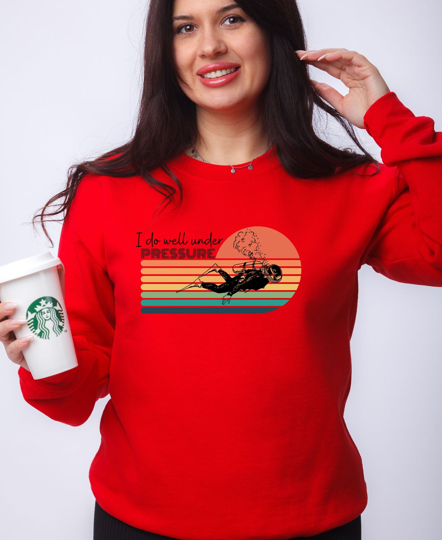 Under Pressure Scuba Crewneck Sweatshirt, Cute Scuba tee, Scuba Gift