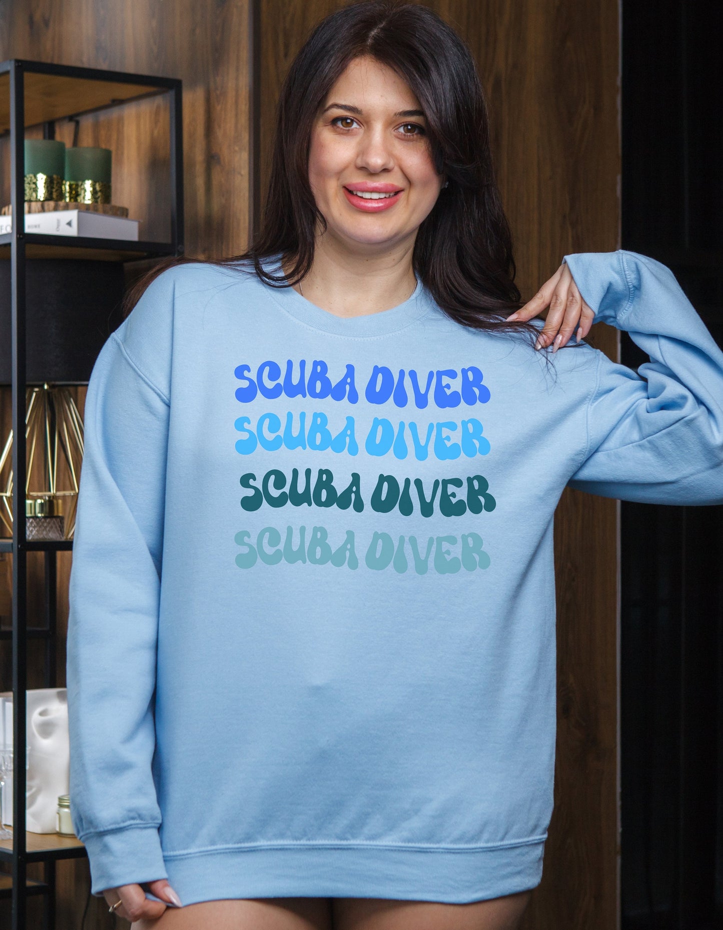 Exploring the Depths in Style: Get Your Retro Scuba Diver Sweatshirt, Cute Scuba Crewneck Sweatshirt, Gifts for Scuba Diver, Gift for her