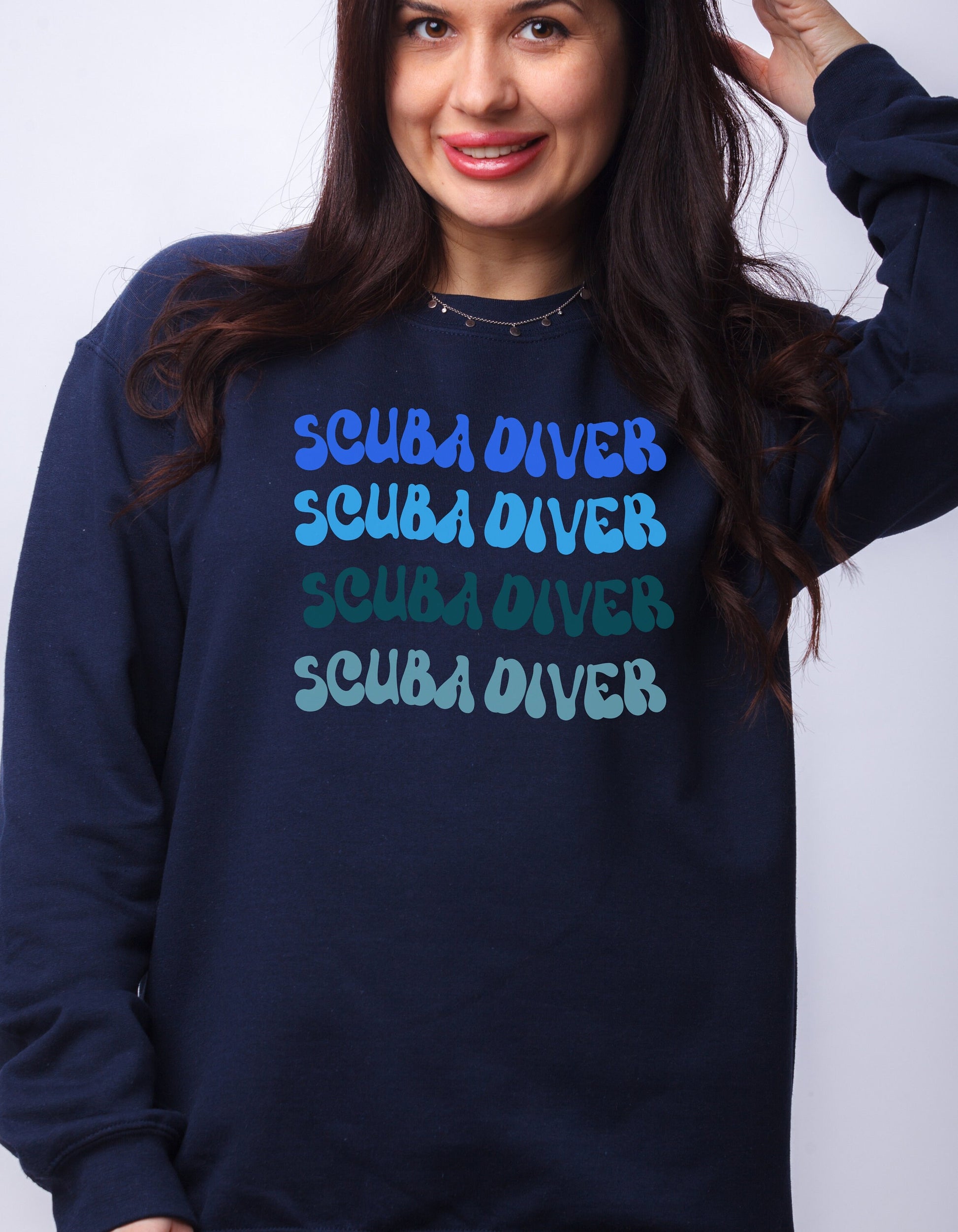 Exploring the Depths in Style: Get Your Retro Scuba Diver Sweatshirt, Cute Scuba Crewneck Sweatshirt, Gifts for Scuba Diver, Gift for her
