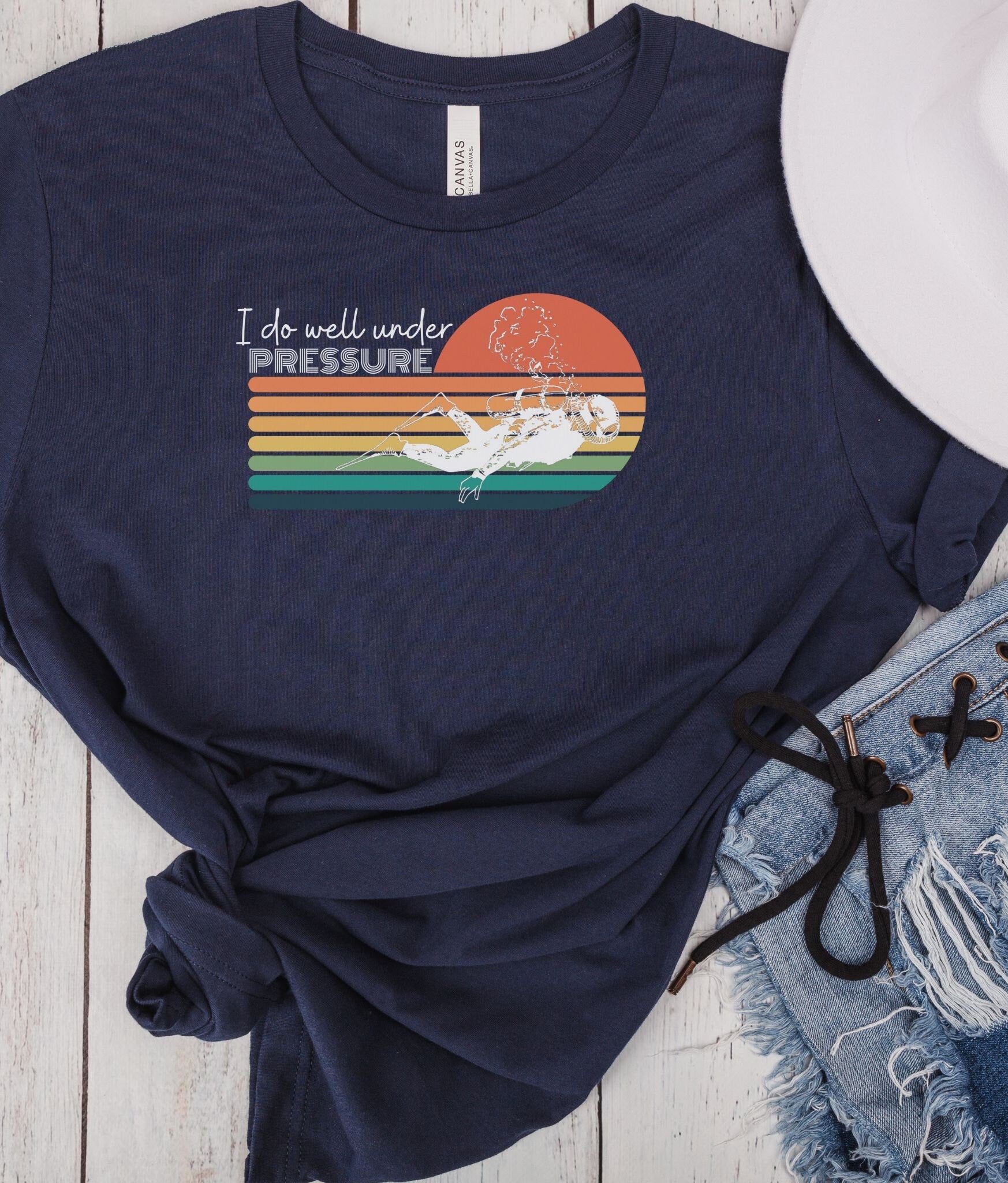 I Do Well Under Pressure Cute Scuba Tshirt, Cute Scuba Tee, Scuba gift