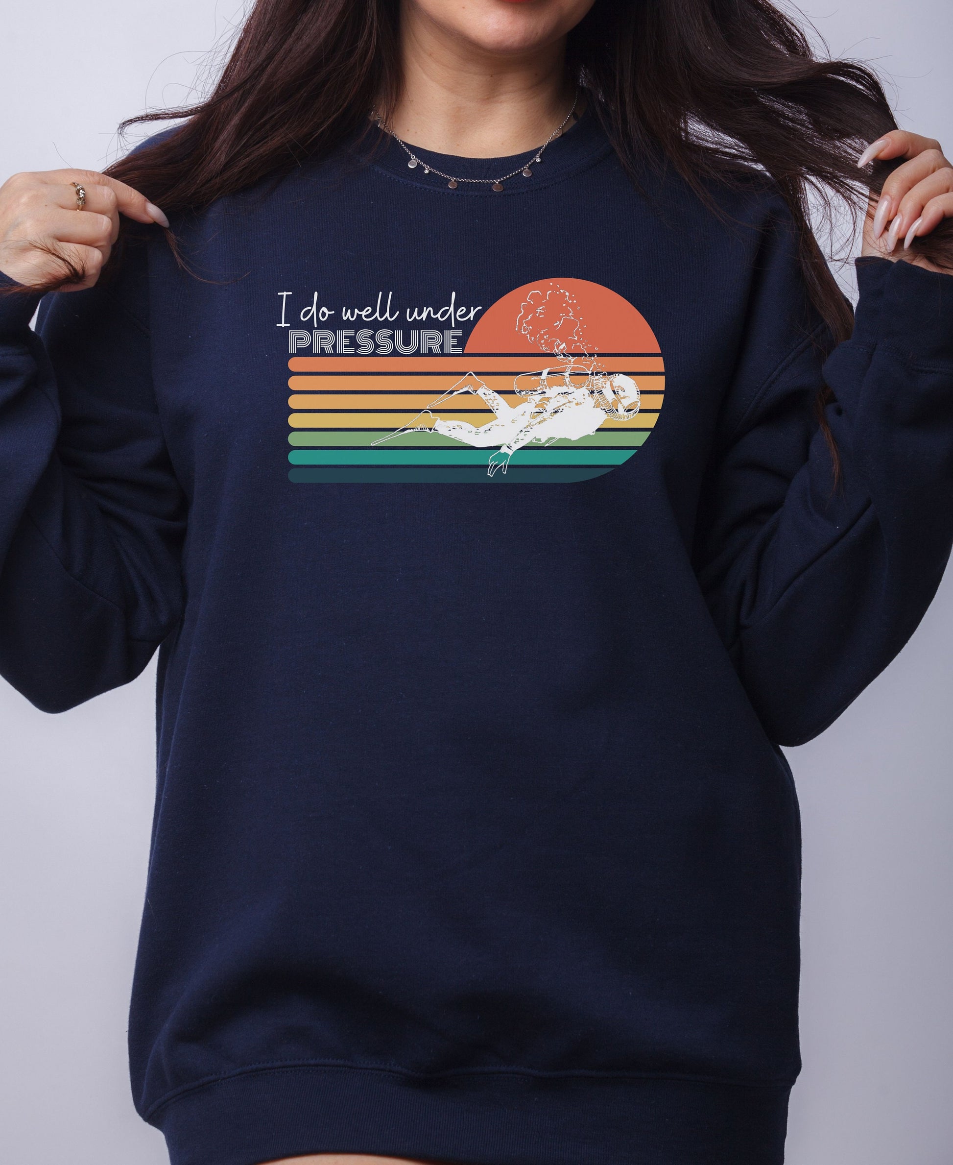 Under Pressure Scuba Crewneck Sweatshirt, Cute Scuba tee, Scuba Gift