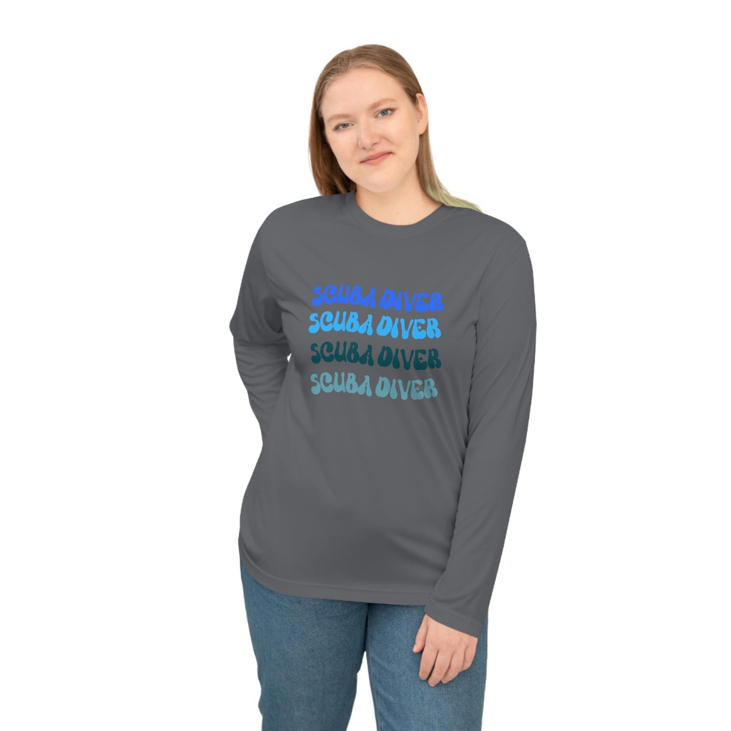 Scuba Diver Rash Guard- Retro Font