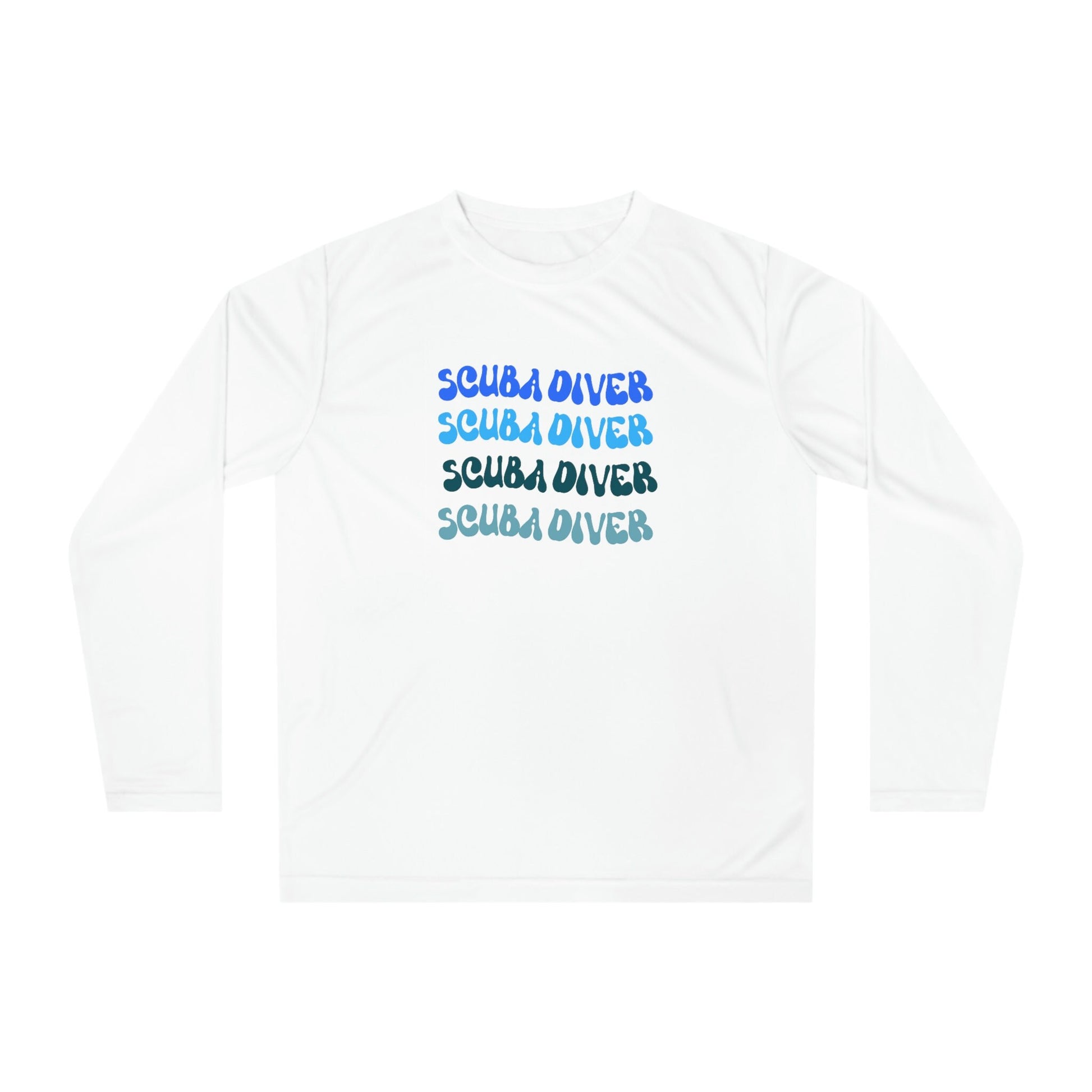 Scuba Diver Rash Guard- Retro Font