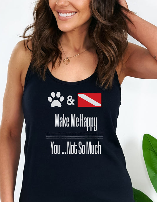 Dogs and Diving Make me Happy - Scuba Tank Top for Women