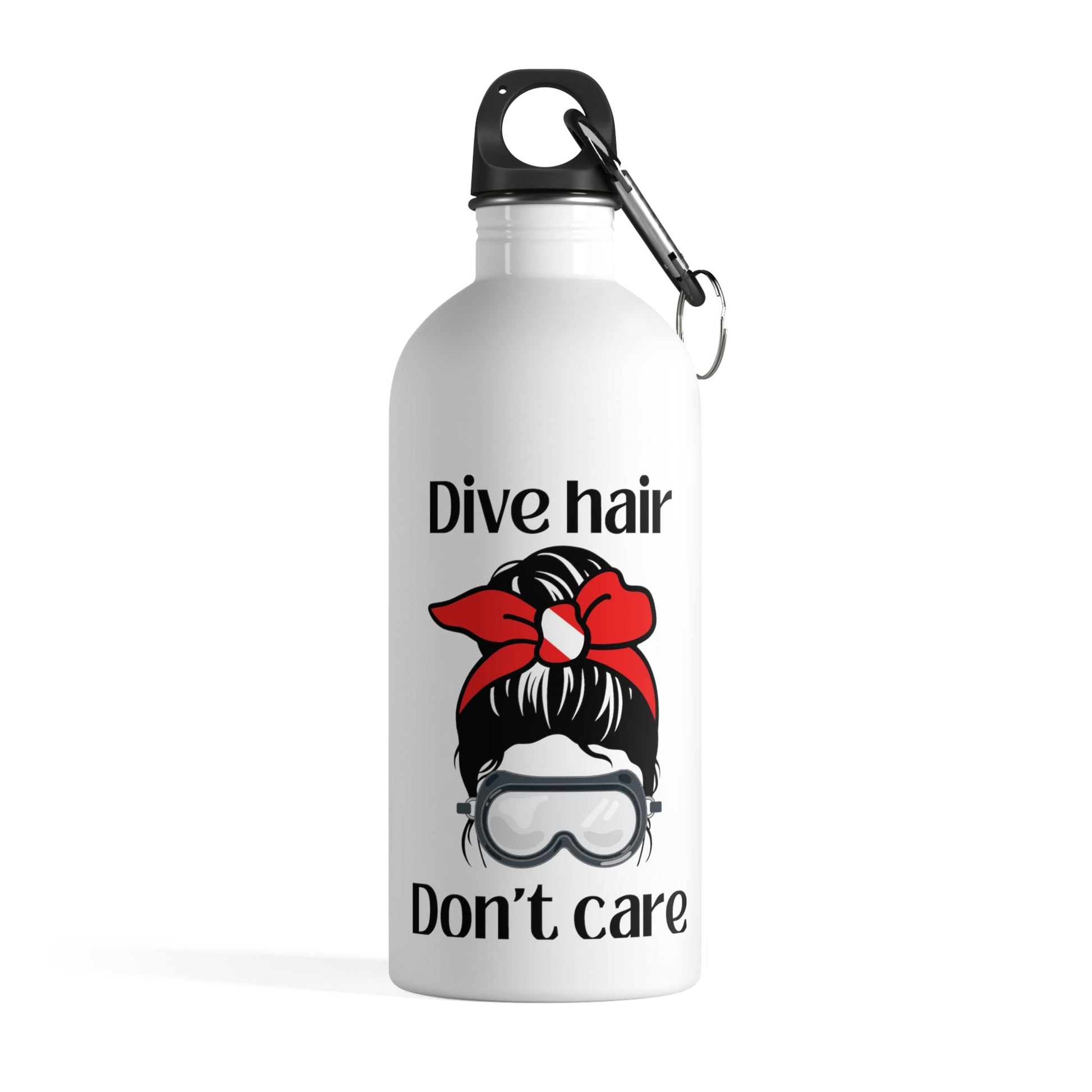 Dive Hair Don't Care Scuba Water Bottle, Scuba Diver Water Bottle, Scuba Gift, Gift for Her, Unique Scuba Gift