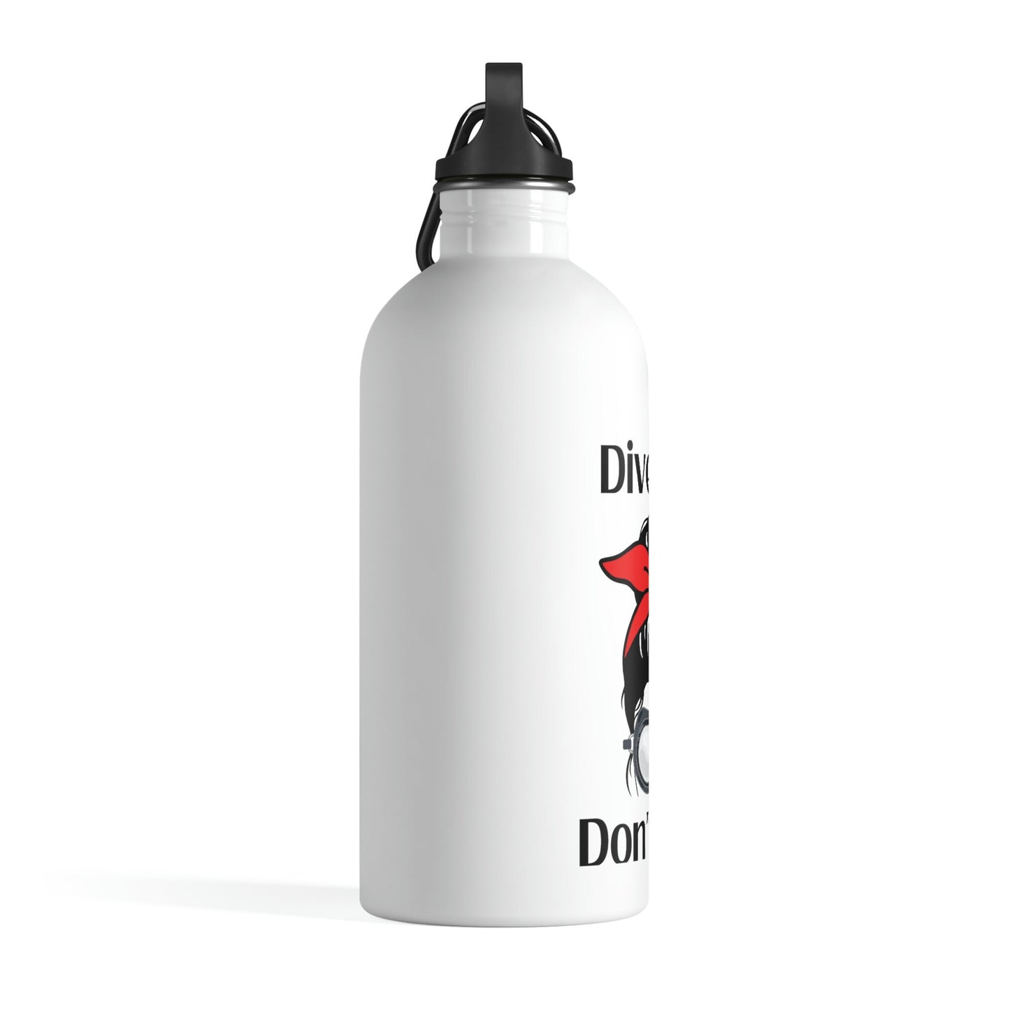 Dive Hair Don't Care Scuba Water Bottle, Scuba Diver Water Bottle, Scuba Gift, Gift for Her, Unique Scuba Gift