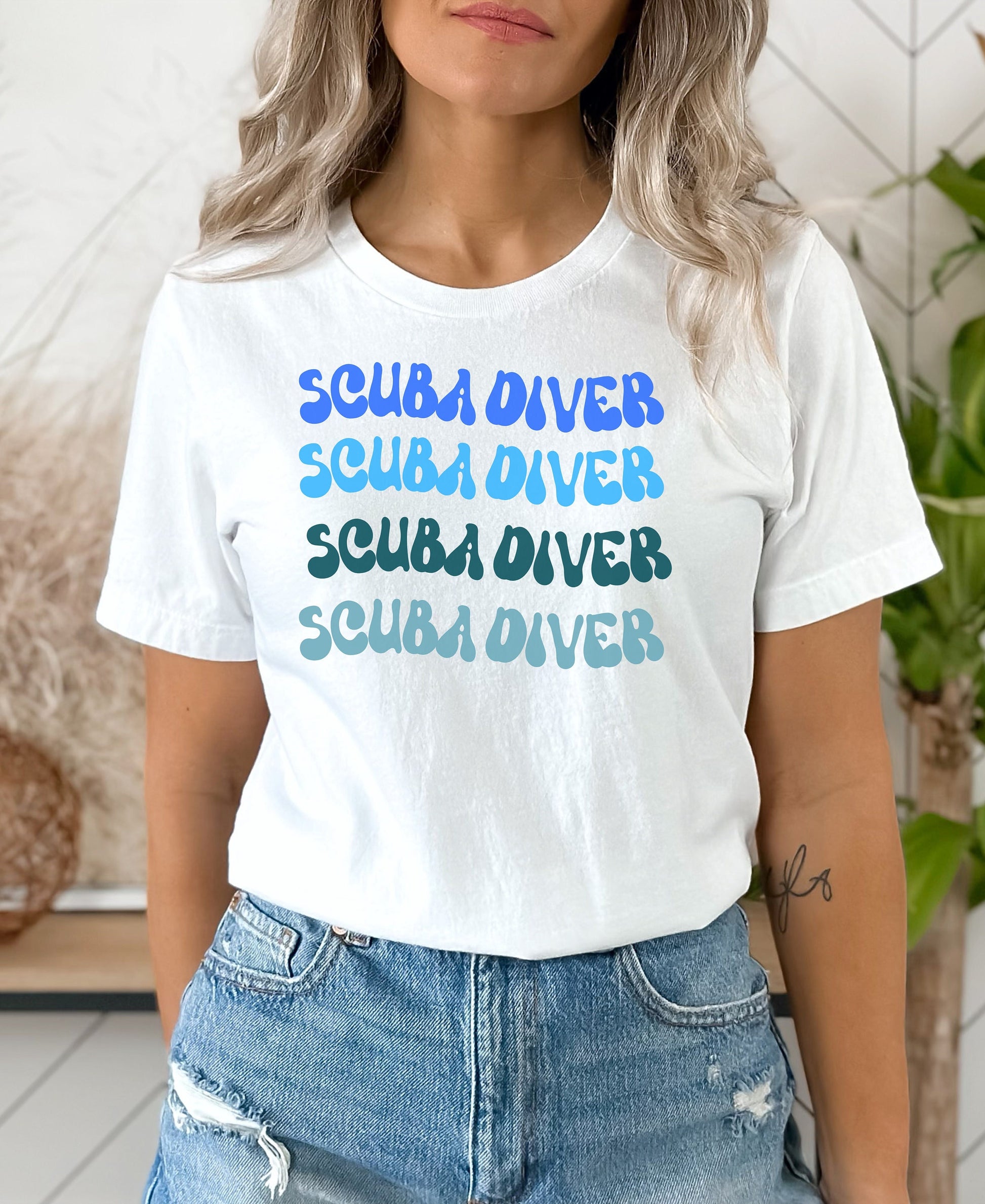Exploring the Depths in Style: Get Your Retro Scuba Diver Tee Today, Cute Scuba Tee, Gifts for Scuba Diver, Gift for her