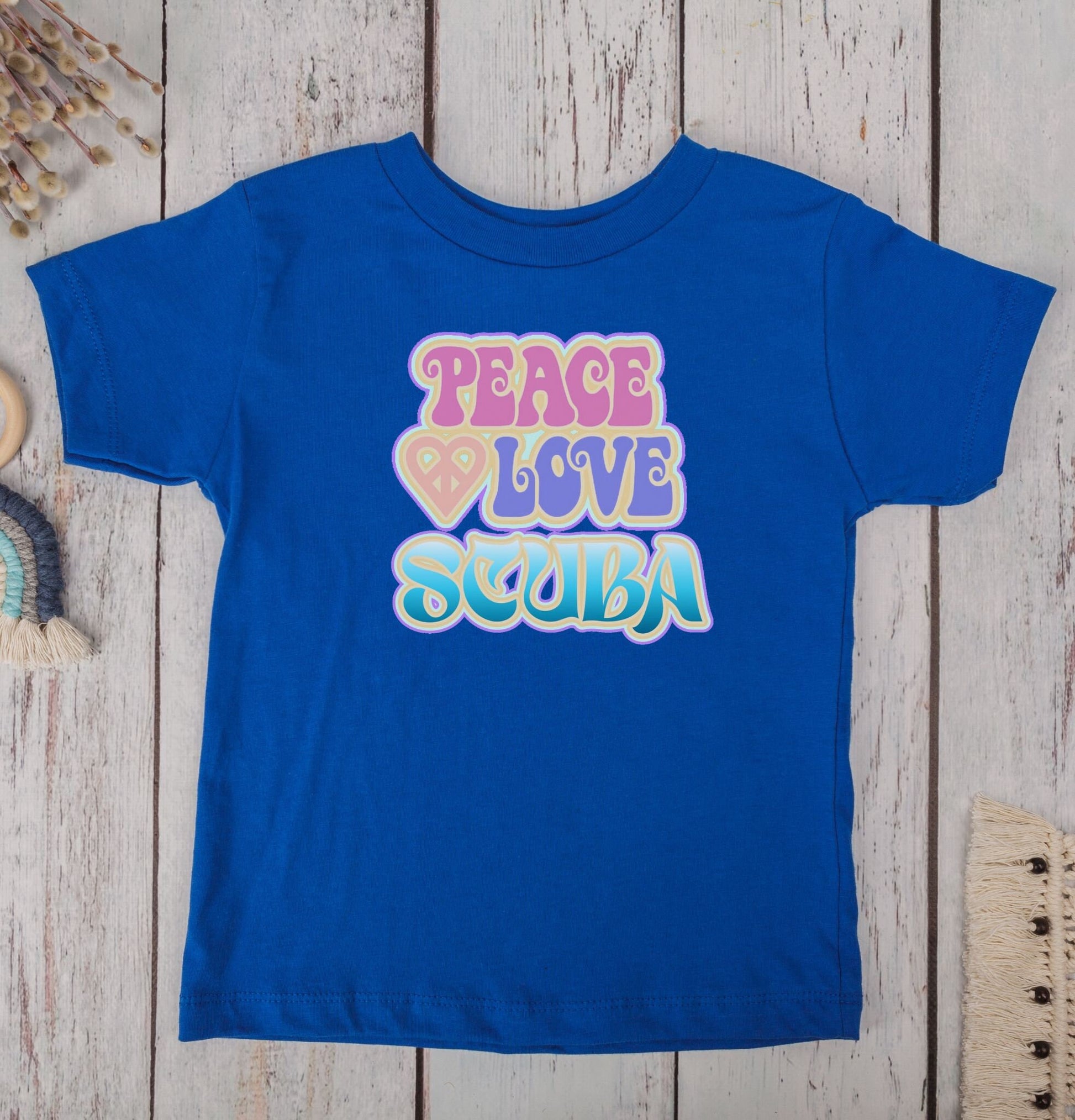 Peace Love Scuba Cute Scuba T-shirt for Diver, Cute Scuba Tee, Gift for Diver Scuba Gift,