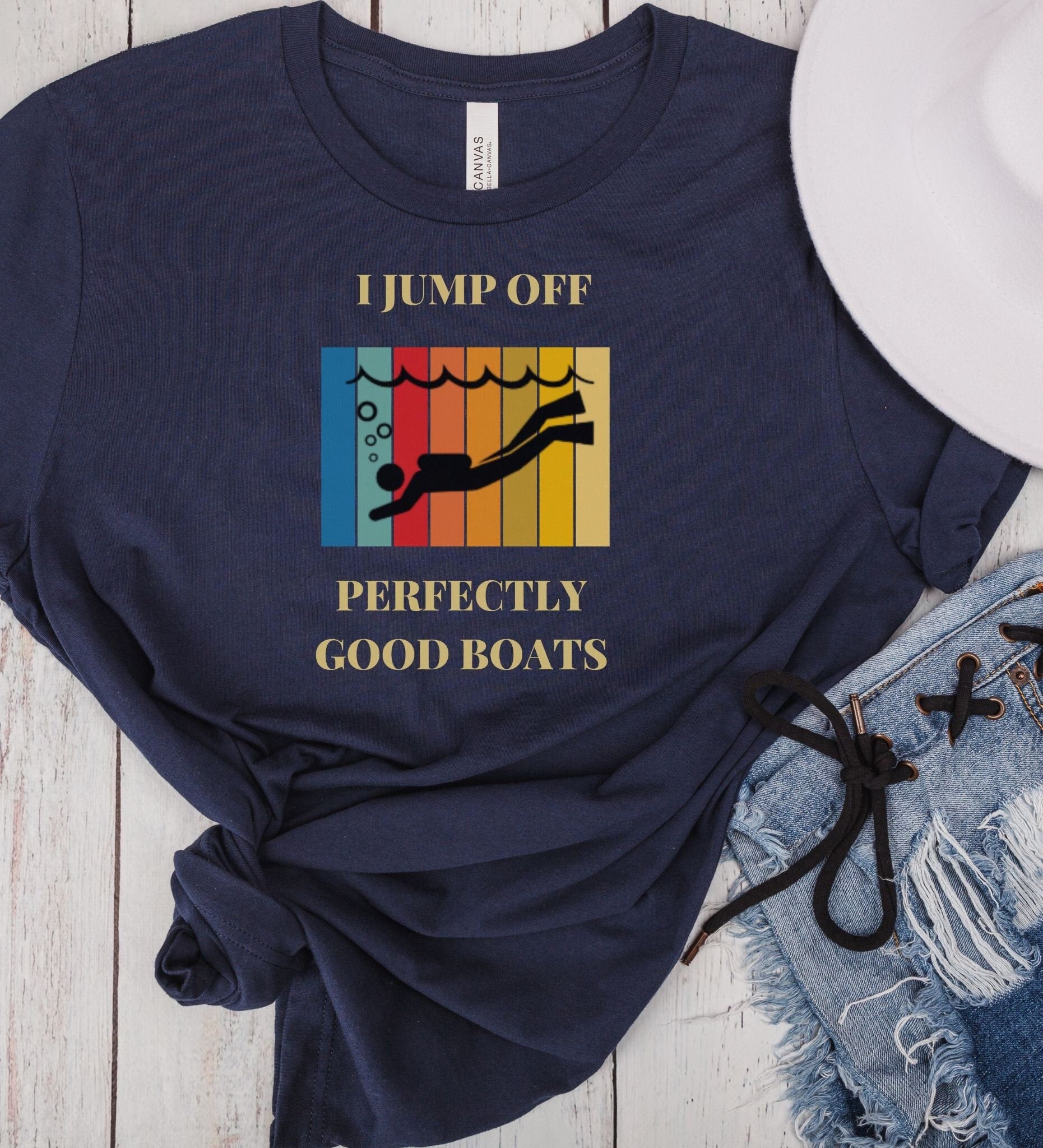 I Jump off Perfectly Good Boats Cute Scuba Tshirt, Cute Scuba Tee, Scuba Gift, Gift for Her