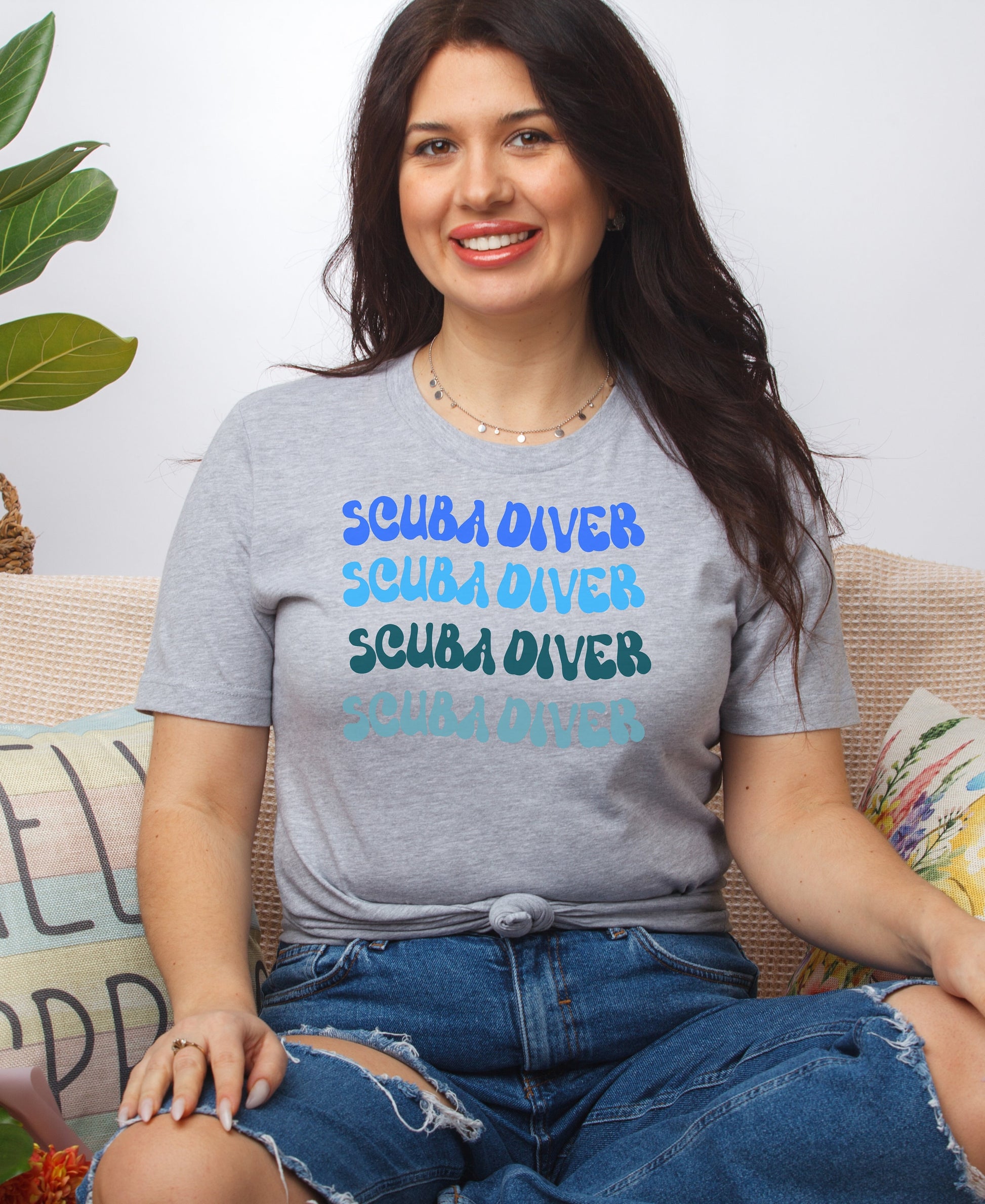 Exploring the Depths in Style: Get Your Retro Scuba Diver Tee Today, Cute Scuba Tee, Gifts for Scuba Diver, Gift for her